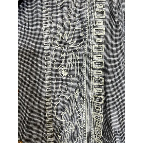 Tommy Bahama 100% Linen Embroidered Short Sleeve Button Up Shirt - Size XLT - Picture 3 of 4